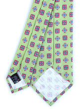 GIUSY unlined green tailored tie in linen/silk